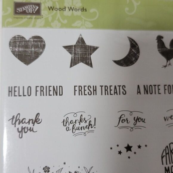 Stampin' Up WOOD WORDS Rubber Stamps - Picture 4 of 12